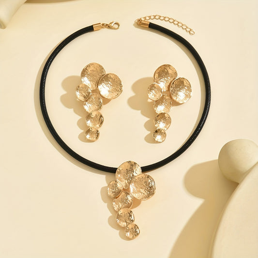 14K gold plated Golden Petals  Jewelry Set - Elegant and Timeless