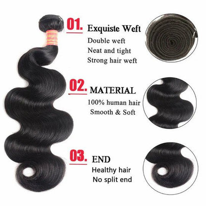 Body Wave Human Hair Bundles 8-30 Inch