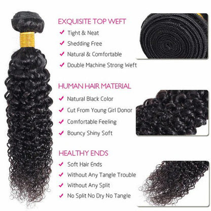 Jerry Curly Wave Human Hair Bundles 8-30 Inch