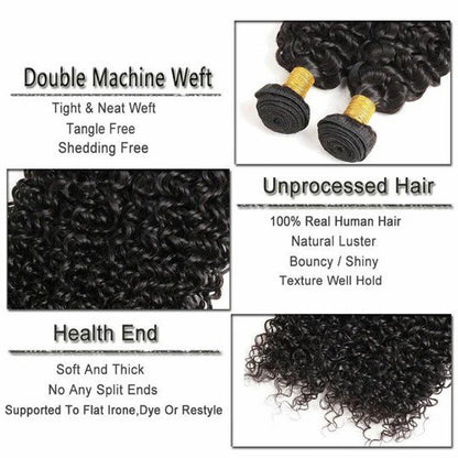 Jerry Curly Wave Human Hair Bundles 8-30 Inch