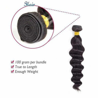 Loose Deep Wave 6A Human Hair Bundles 10-30 Inch