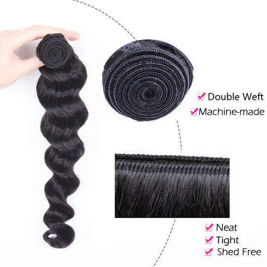 Loose Wave Human Hair Bundles 8-30 Inch