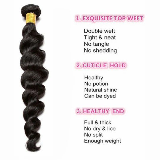 Loose Wave Human Hair Bundles 8-30 Inch