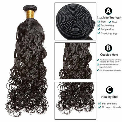 Natural Wave Human Hair Bundles 8-30 Inch