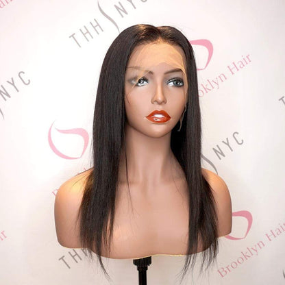 13X6 LACE  FRONT WIG- BRAZILIAN STRAIGHT 10" inch Human Hair Wig