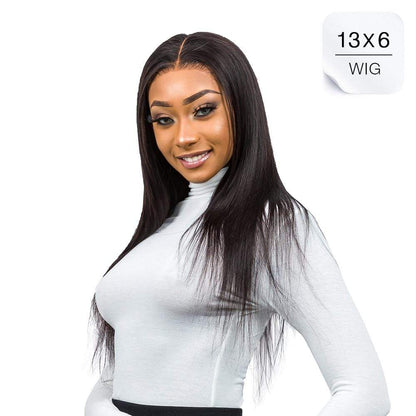 13X6 LACE  FRONT WIG- BRAZILIAN STRAIGHT 10" inch Human Hair Wig