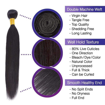 9A Remy Straight Bundle Hair Human Hair